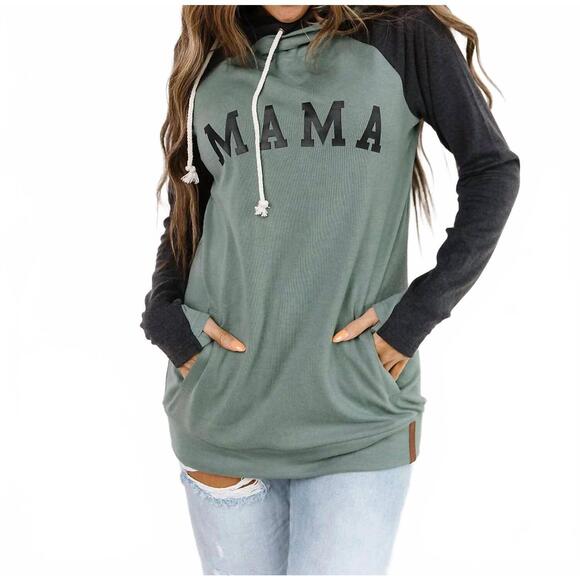 AMPERSAND AVE Tops - NEW AMPERSAND AVE doublehood™ sweatshirt in mama sea green
